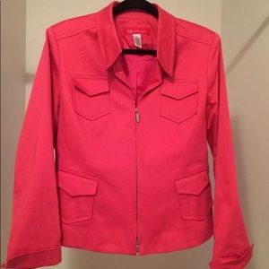 Anne Klein Zip Up Stretch Blazer